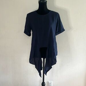 Ann Taylor Navy Blue Blouse